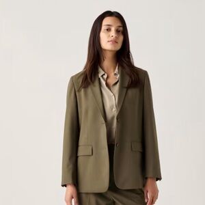 NWT Uniqlo Tailored Jacket Blazer Relaxed Fit in Olive